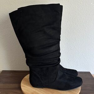 Journee Collection Womens Jayne-Wdwc Wide Calf Flat Heel Slouch Boots